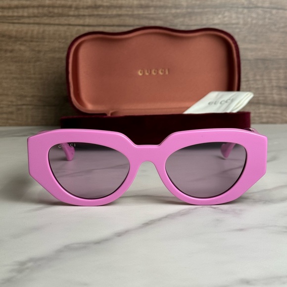 NEW GUCCI GG1421S 004 PINK WOMEN SUNGLASSES GUCCI - Picture 3 of 12